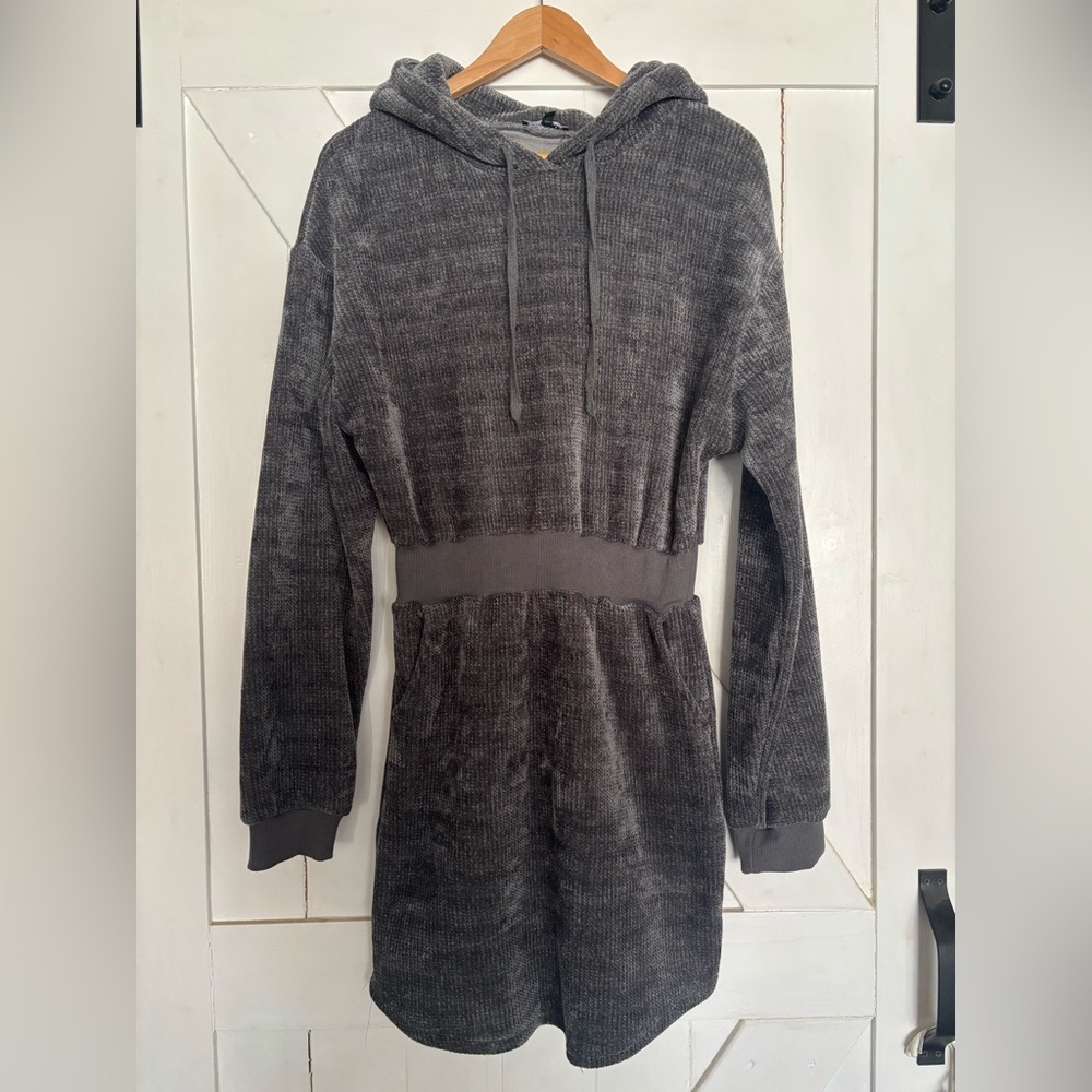 Fashion Nova Charcoal Knit Hoodie